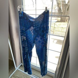 Blue pattern chicos soft pants size 3x